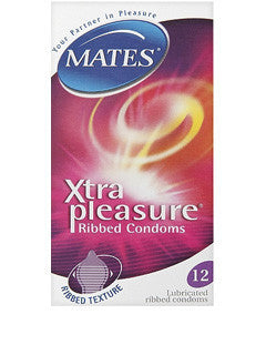 Mates Xtra Pleasure Ribbed Condoms